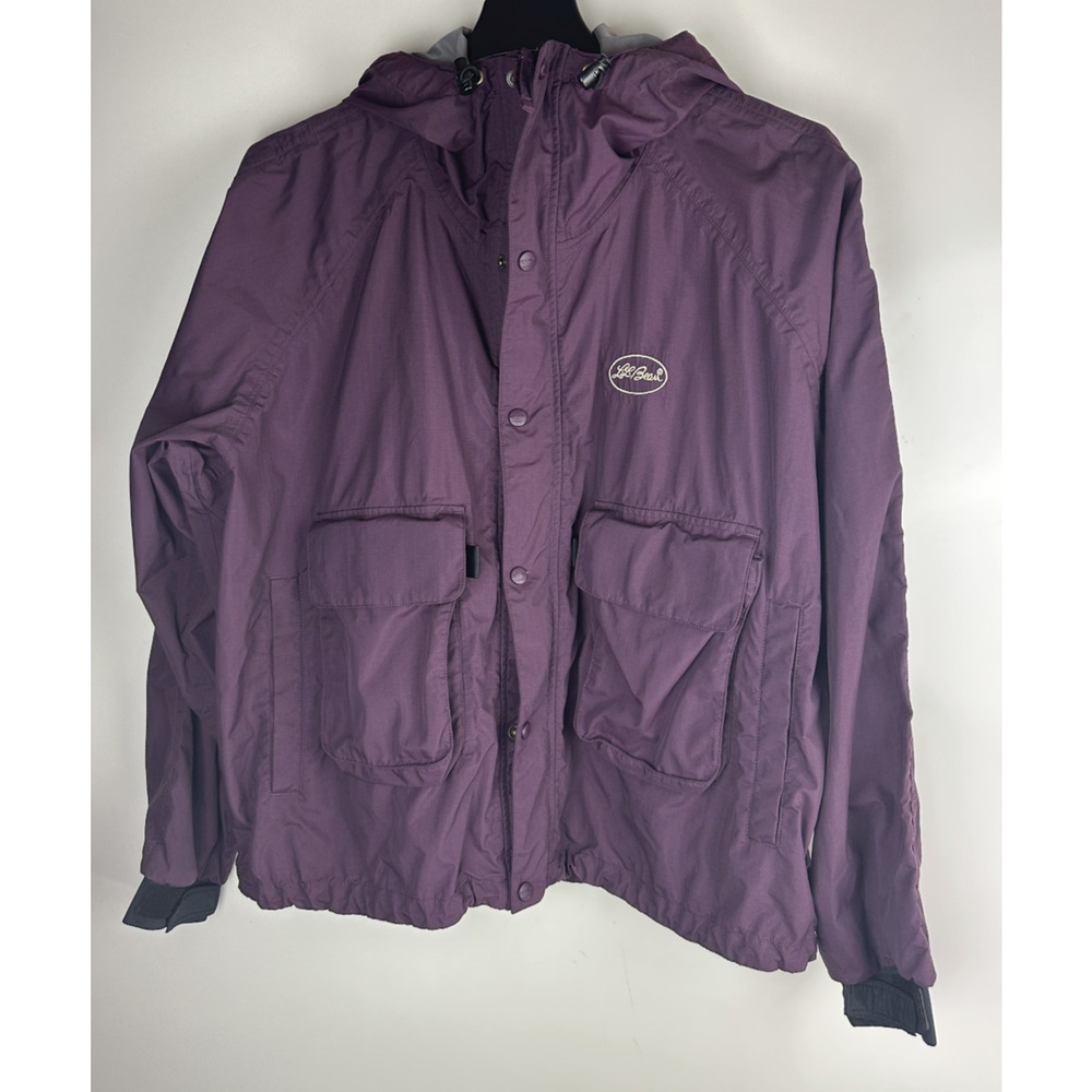 Vintage LL Bean Fly Fishing Hooded Wading Full Zip Cursive Logo Jacket Men's XXL - Picture 6 of 13